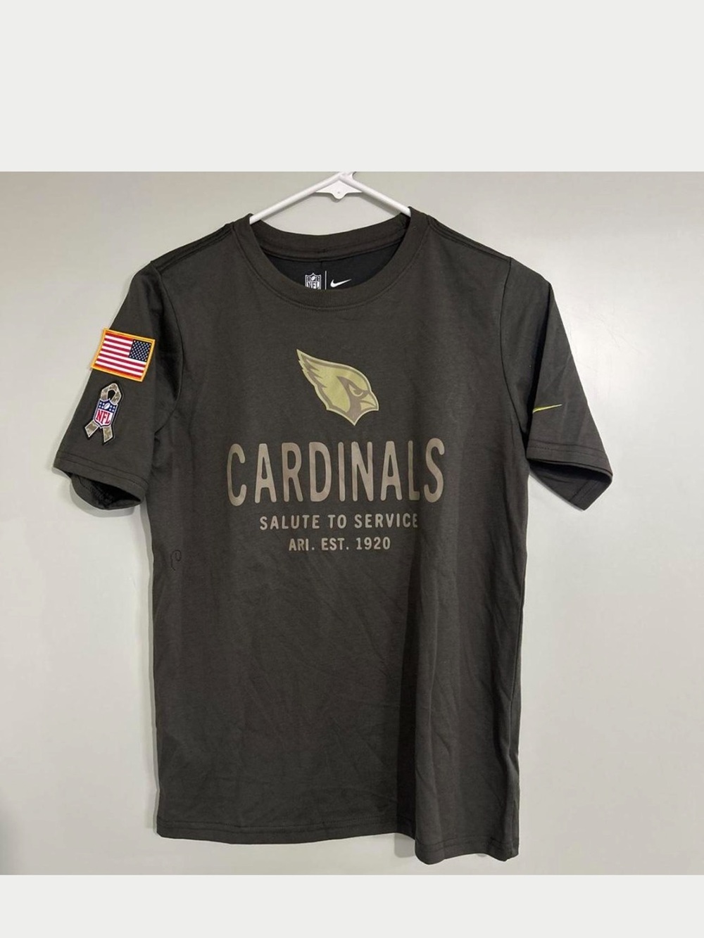 Nike Cardinals Salute to Service Youth Short Sleeve Tee - Olive Drab